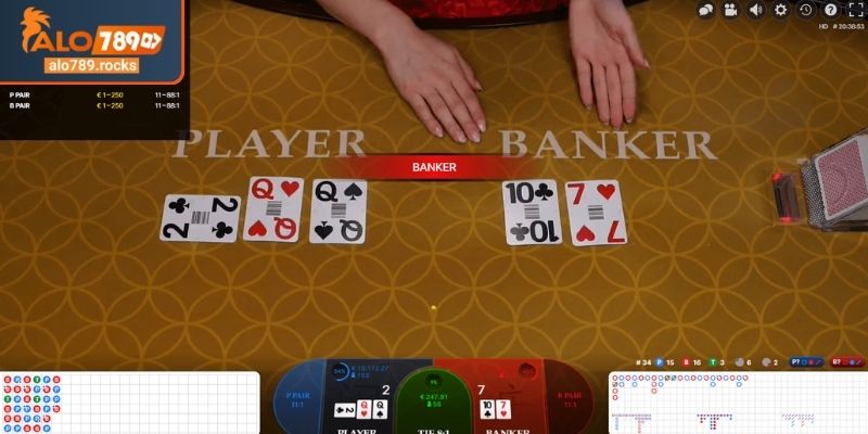 Cách tính điểm Baccarat ALO789 ví dụ minh họa cụ thể